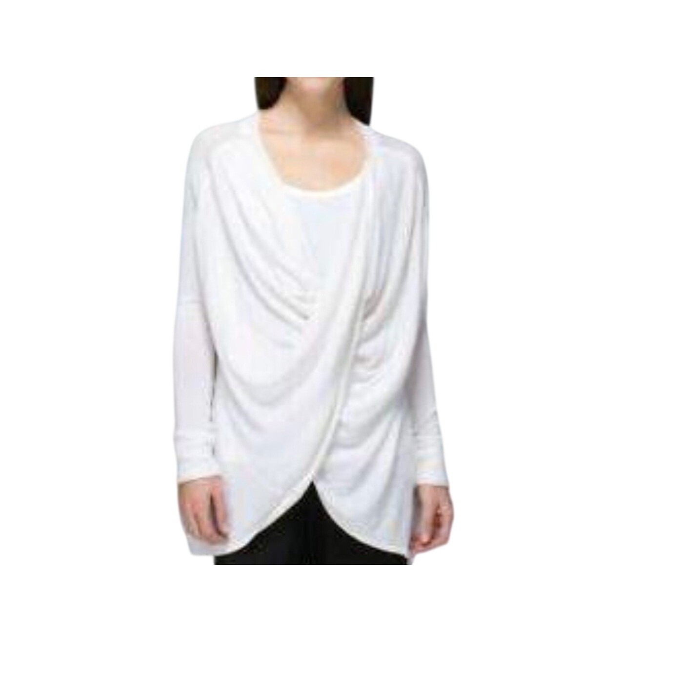 Lulu Lemon White Twist & Wrap Knit Sweater Size 4
